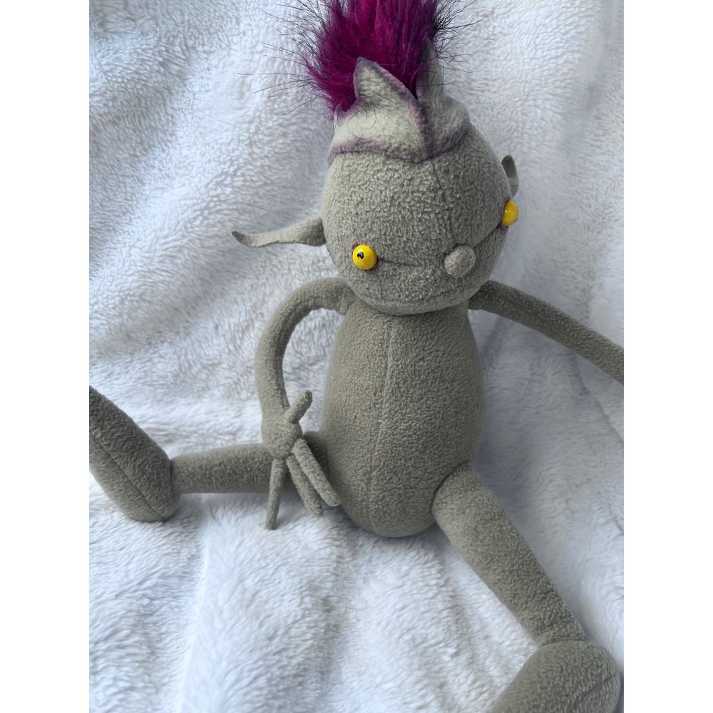 RARE FAO Schwarz Brian Froud Goblin Plush Mohawk Scheer Monster 2007 Creature
